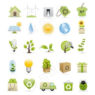 绿色环保图标矢量素材