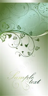 唯美精致花纹英文矢量素材