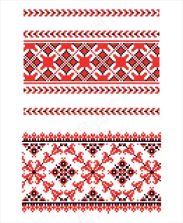 十字绣图案矢量素材05