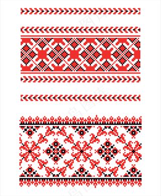 十字绣图案矢量素材05