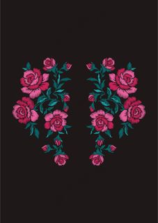 欧美流行服饰花卉