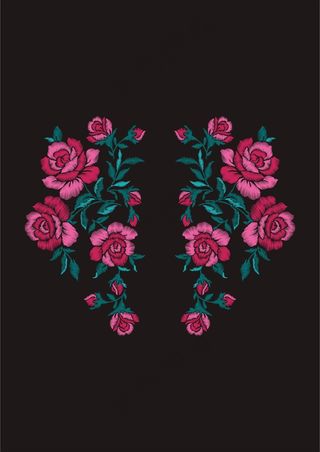 欧美流行服饰花卉