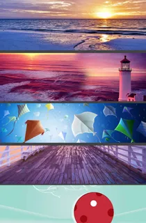 夕阳海洋海报背景