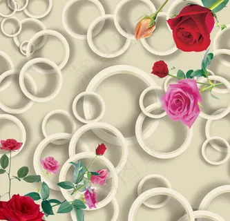 玫瑰花背景墙