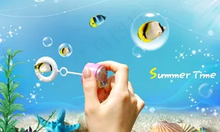 唯美夏天海底世界图片