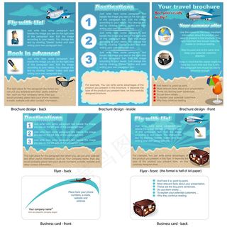 旅游公司VI系统形象矢量素材