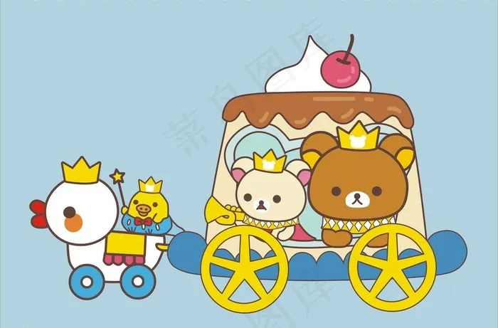 轻松熊蛋糕车图片