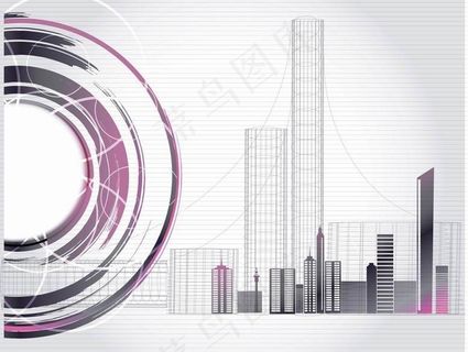 素描城市建筑图片