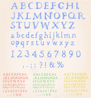水彩画字体