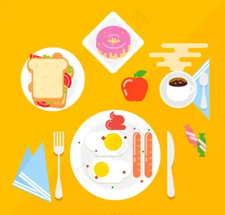 卡通食物素材设计