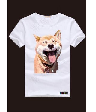 可爱狗狗T恤模板