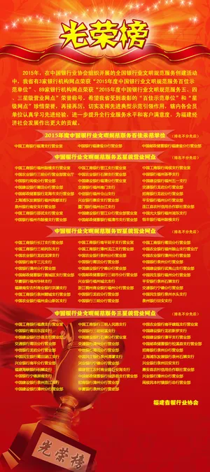 光荣榜易拉宝设计