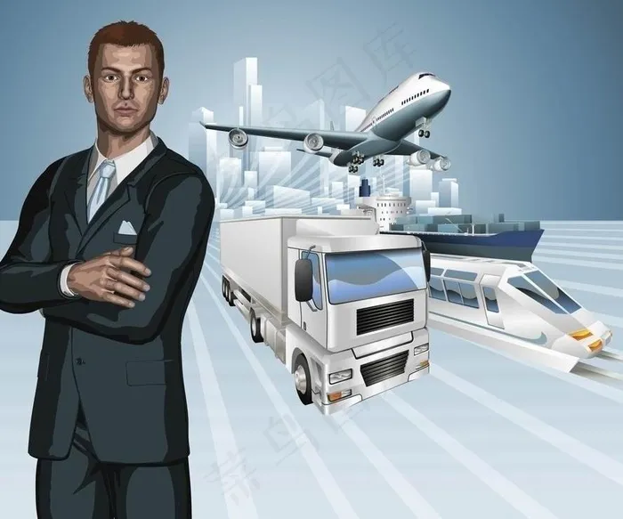 3d货运物流快递图片eps,ai矢量模版下载