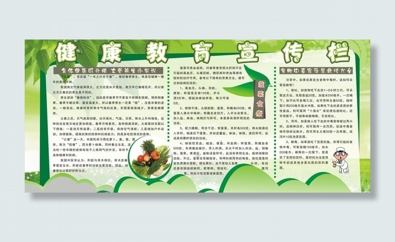健康教育宣传栏图片cdr矢量模版下载
