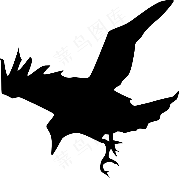 乌鸦剪影艺术剪辑
