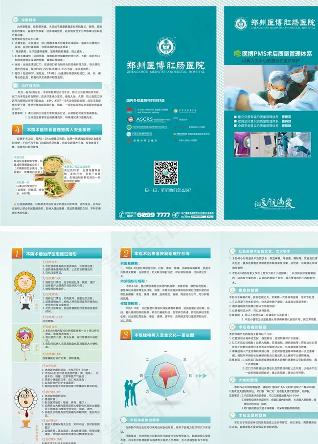 肛肠医院术后三折页图片(426X291)cdr矢量模版下载