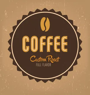 复古咖啡标签设计