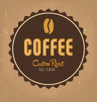 复古咖啡标签设计