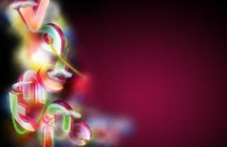 炫丽LOVE艺术字背景PSD图片