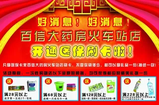 药店橱窗海报图片