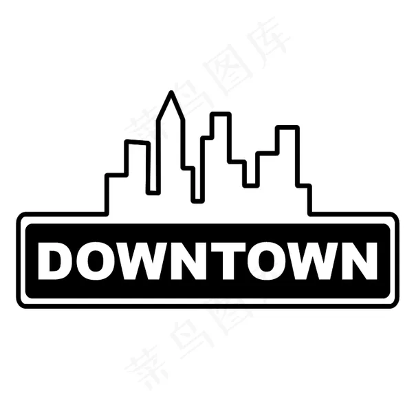 市中心的小吃店eps,ai矢量模版下载