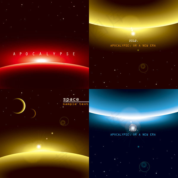 绚丽动感特效背景三——矢量素材