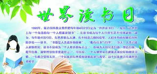 世界读书日展板图片