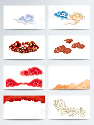 创意祥云花纹素材