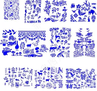 高清晰青花瓷图案