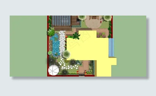 别墅花园平面图片