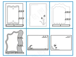 镜子模板图片
