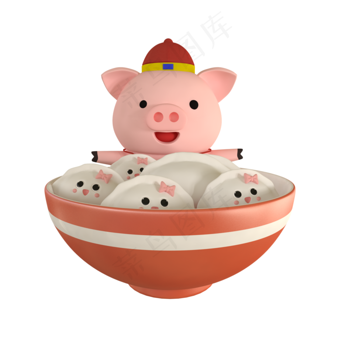 c4d立体猪饺子免费下载c4d立体猪饺子免费下载