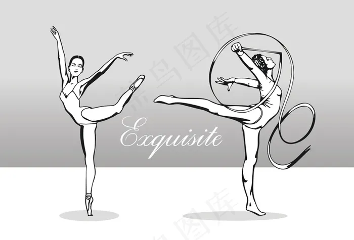 美丽的艺术体操向量