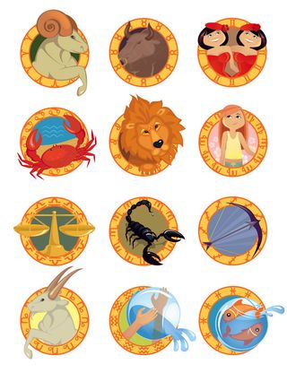 漫画12星座的图案矢量素材05