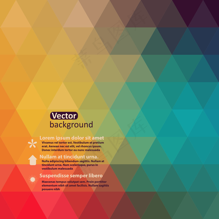 为你的文字复古三角背景的地方几何形...