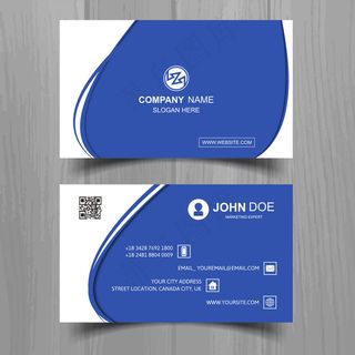蓝色科技名片