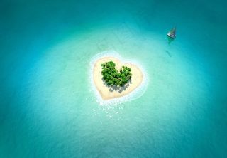爱心小岛 爱情岛图片