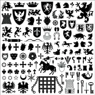 欧式古典花纹图案—矢量素材