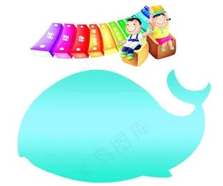 鲸鱼 钢琴键盘图片