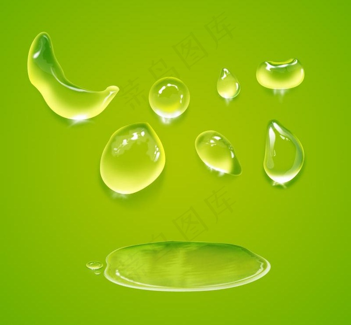晶莹剔透水珠露珠psd素材下载图片psd模版下载