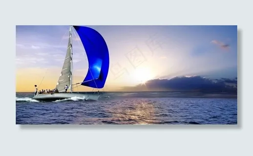 碧海扬帆海洋风光图片