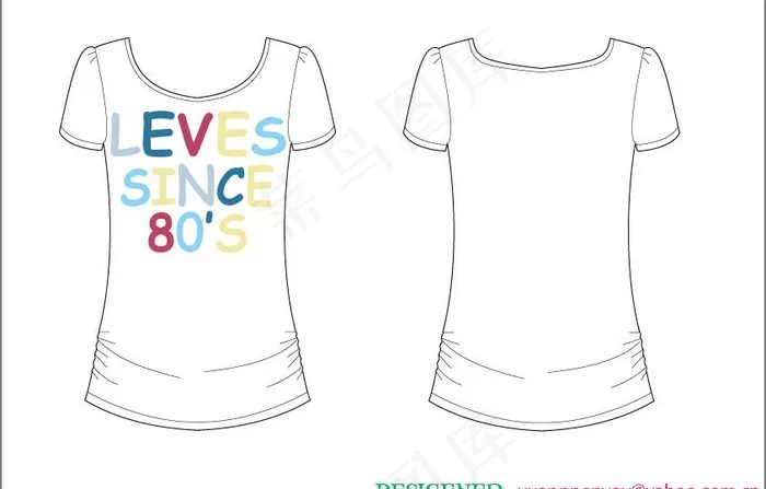 t shirt t恤 印花 可爱 ...ai矢量模版下载