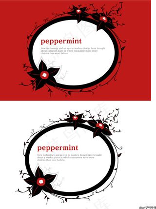 圆形椭圆形长方形边框矢量素材