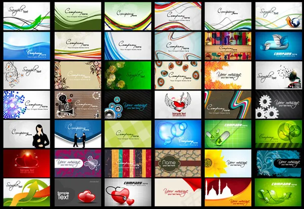 国外抽象名片eps,ai矢量模版下载