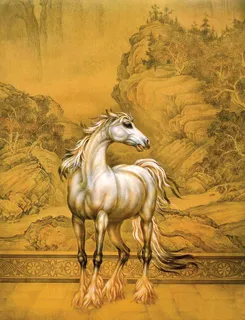 皇帝八骏之一装饰画