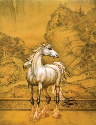 皇帝八骏之一装饰画