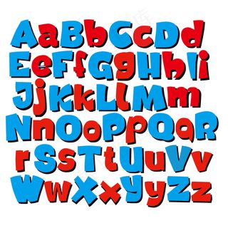 卡通字母设计矢量素材