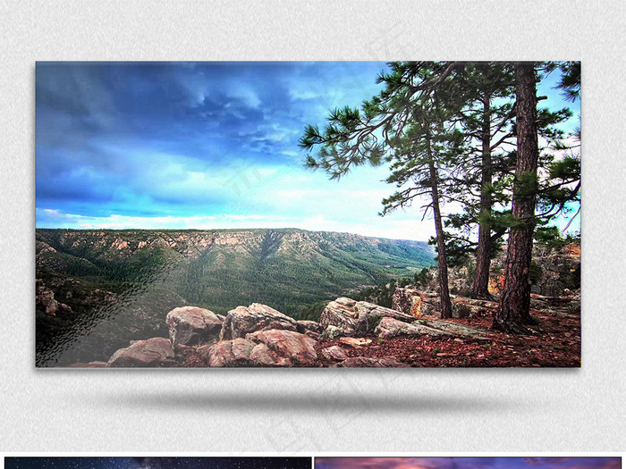 唯美星空晚霞意境移轴延时摄影2K