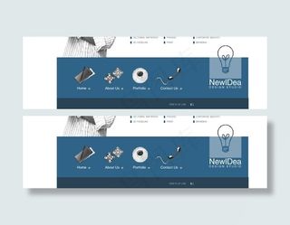 蓝色创意按钮flash动画