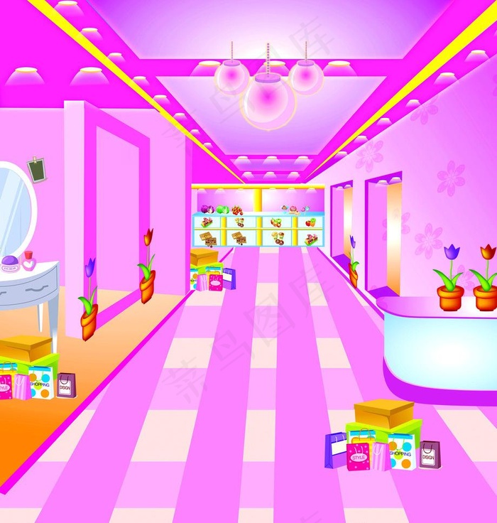 芭比玩具室内场景图片